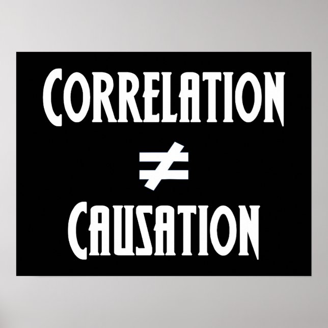 Correlation Does Not Equal Causation Science Class Poster (Front)