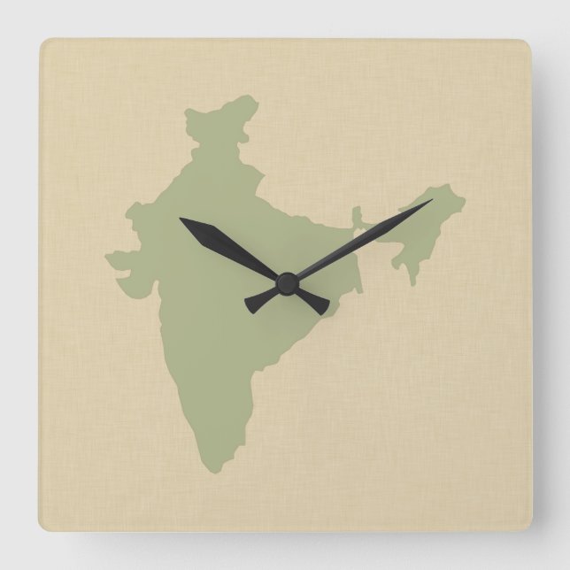 Corriander Spice Moods India Square Wall Clock (Front)