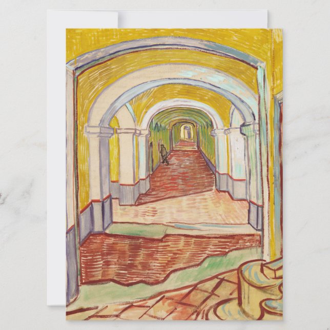 Corridor in the Asylum (by Vincent van Gogh) Card (Front)
