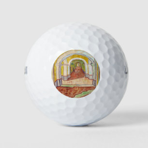 Corridor in the Asylum (by Vincent van Gogh) Golf Balls