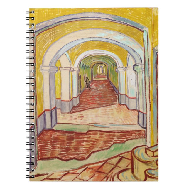 Corridor in the Asylum (by Vincent van Gogh) Notebook (Front)