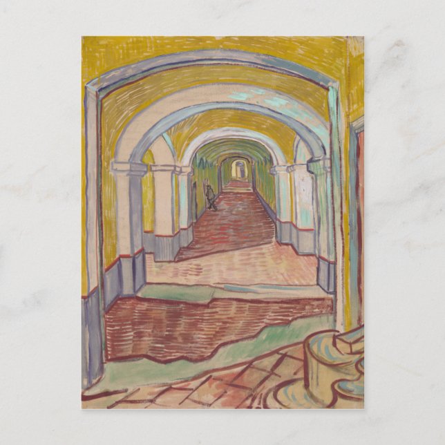 Corridor in the Asylum by Vincent Van Gogh Postcard (Front)