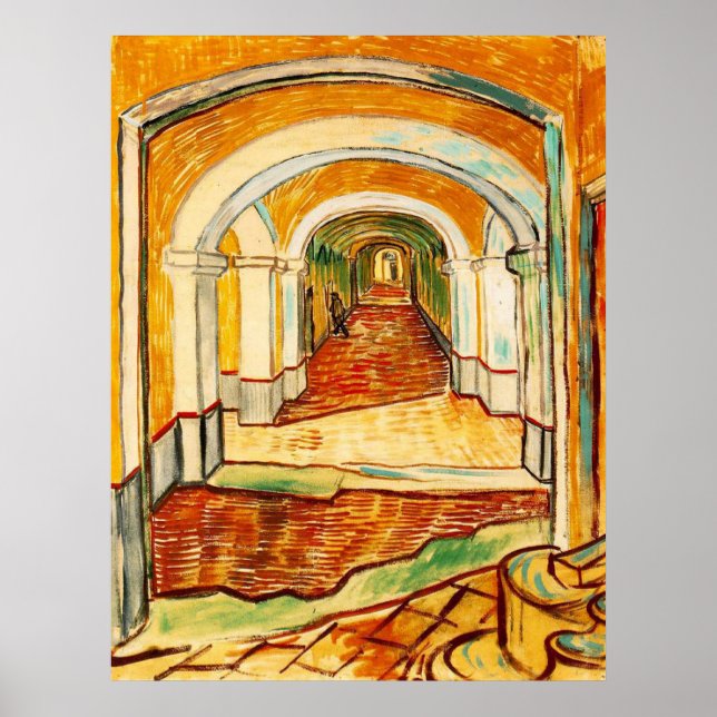 Corridor in the Asylum by Vincent van Gogh Poster (Front)
