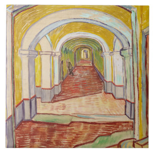 Corridor in the Asylum (by Vincent van Gogh) Tile