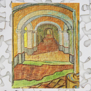 Corridor of Saint Paul Asylum by Vincent van Gogh Jigsaw Puzzle