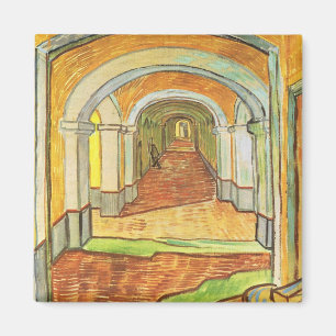 Corridor of Saint Paul Asylum by Vincent van Gogh Magnet