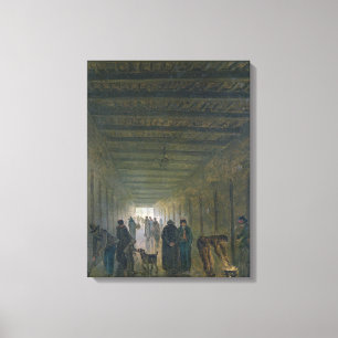 Corridor of the Saint-Lazare Prison in 1793 Canvas Print