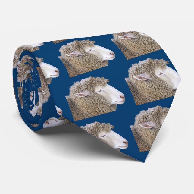 Corriedale sheep tie (Rolled)