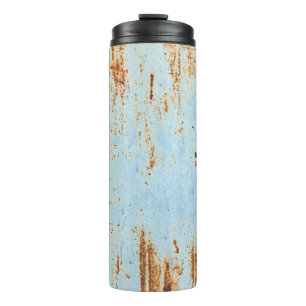 Corroded metal, grunge texture background. thermal tumbler