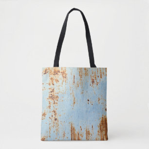 Corroded metal, grunge texture background. tote bag