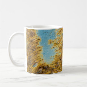Corroded White Metal: Rust Streaks Texture Coffee Mug