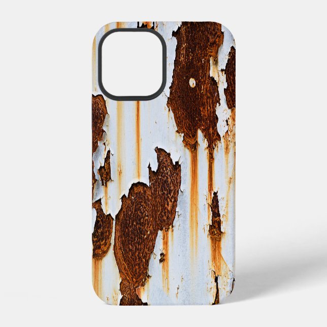 Corroded White Rust Streaks iPhone Case (Back)