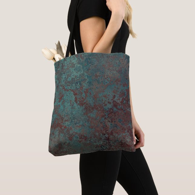 Corrosion "Copper" print all-over tote bag (Close Up)