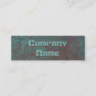Corrosion "copper" print business card skinny
