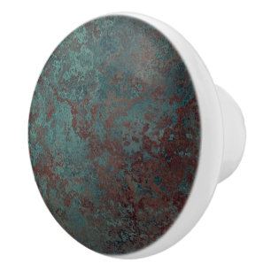 Corrosion "Copper" print ceramic knob