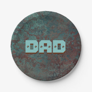 Corrosion "Copper" print DAD paper plate