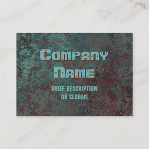 Corrosion "copper" print 'description' chubby business card