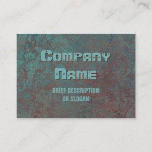 Corrosion "copper" print 'description' chubby business card