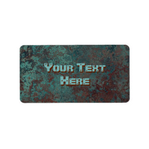Corrosion "Copper" print labels medium