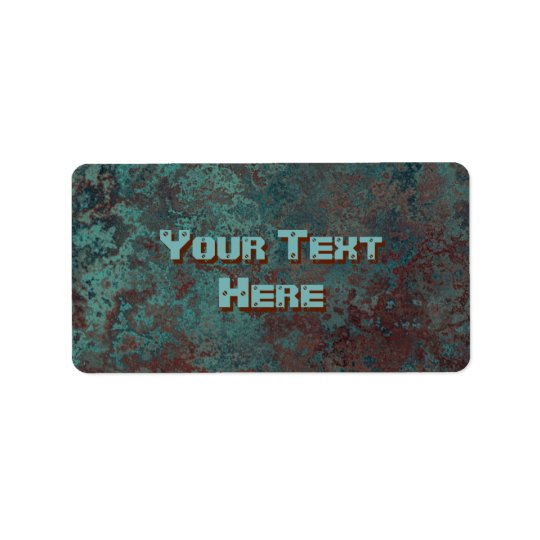 Corrosion "Copper" print labels medium