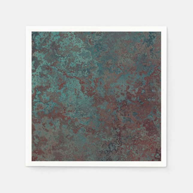Corrosion "Copper" print paper napkins (Front)