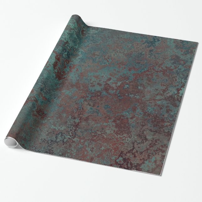 Corrosion " Copper" print wrapping paper (Unrolled)