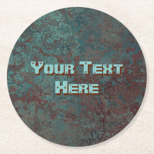 Corrosion "Copper" Text print paper coaster