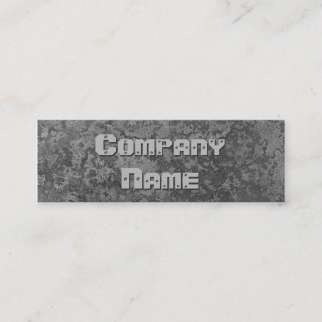 Corrosion grey print business card skinny (Front)