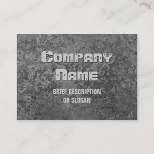 Corrosion grey print 'description' chubby business card
