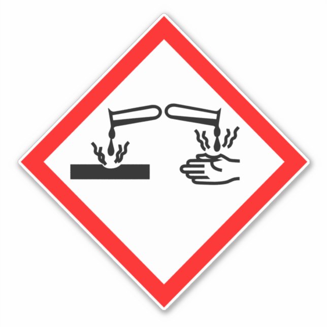 Corrosion Hazard Symbol Label (Front)