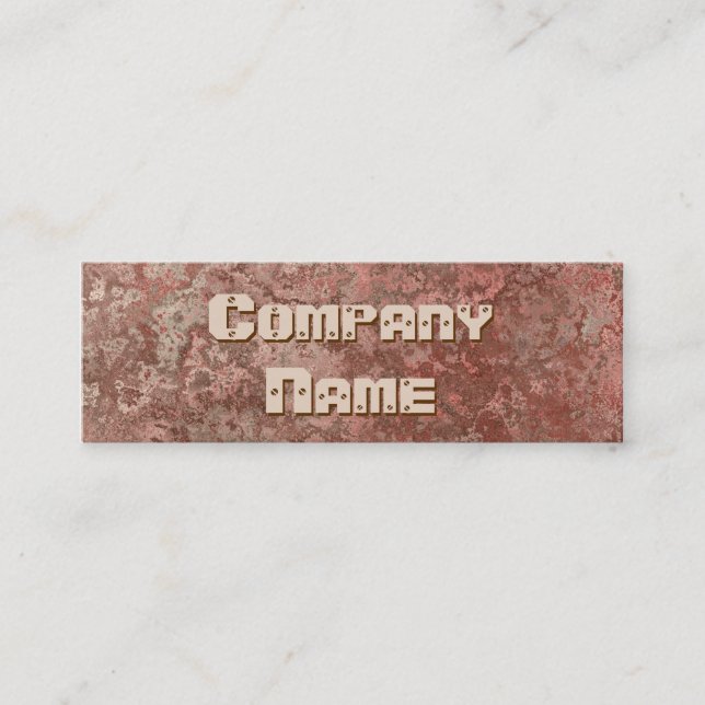 Corrosion print brown business card skinny (Front)