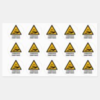 Corrosive Substance Warning, Caustic Chemical
