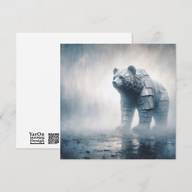 Corrugated Bear Greeting Card (Front/Back)