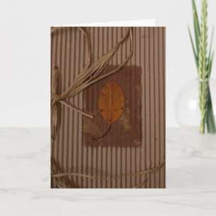 Corrugated Cardboard/Leaf Card