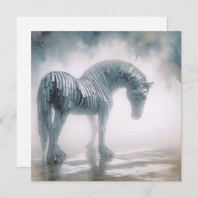 Corrugated Horse Greeting Card (Front/Back)