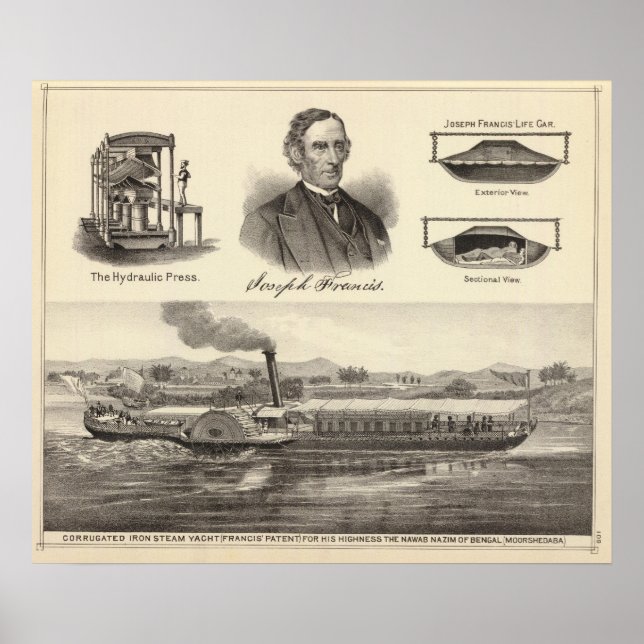 Corrugated iron steam yacht poster (Front)