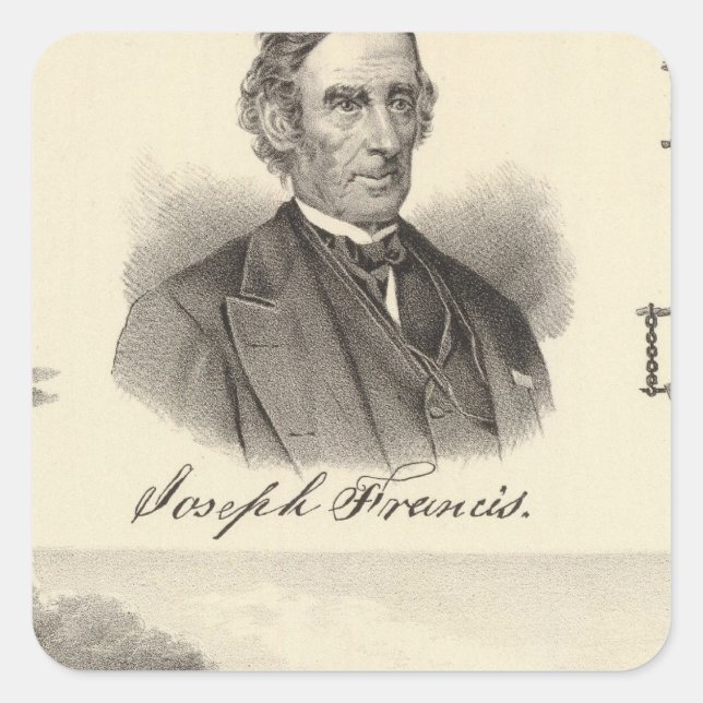 Corrugated iron steam yacht square sticker (Front)