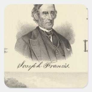 Corrugated iron steam yacht square sticker