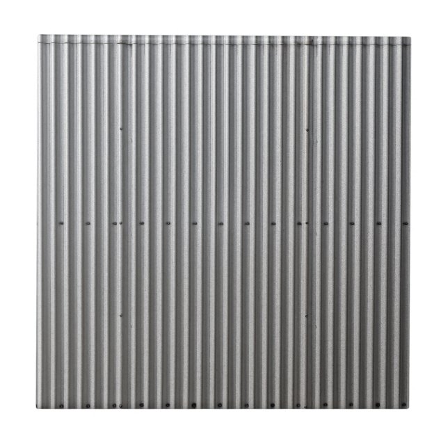 Corrugated Metal Background Tile (Front)