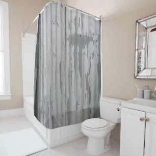 Corrugated Metal look Shower Curtain