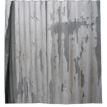 Corrugated Metal look Shower Curtain