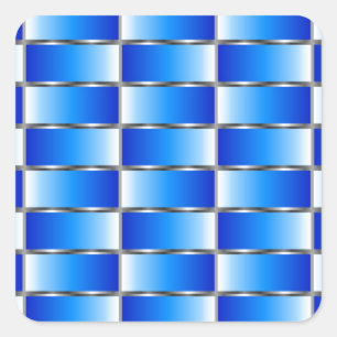 Corrugated metal texture square sticker