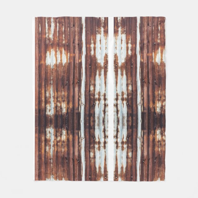Corrugated tin roof sheets fleece blanket (Front)