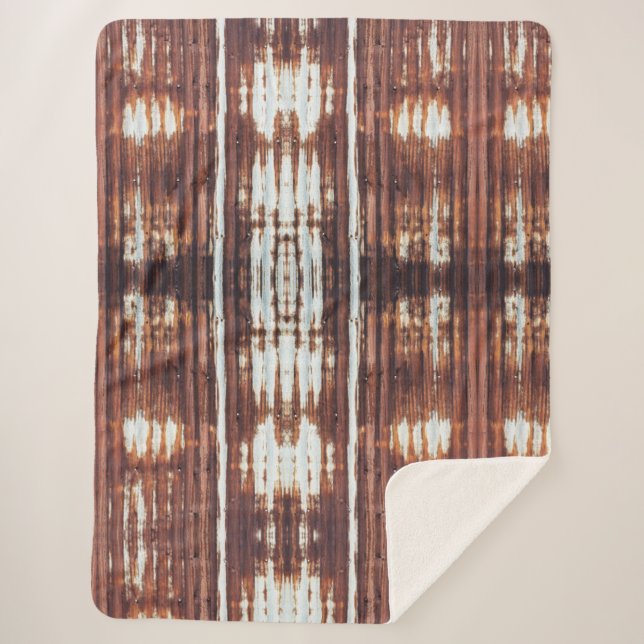 Corrugated tin roof sheets sherpa blanket (Front)