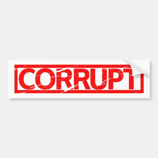 Corrupt Stamp Bumper Sticker (Front)