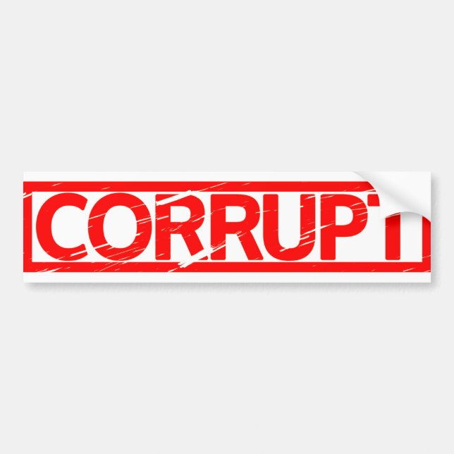 Corrupt Stamp Bumper Sticker (Front)