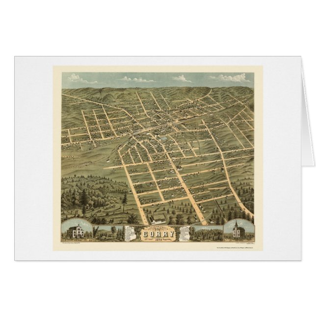 Corry, PA Panoramic Map - 1870 (Front Horizontal)