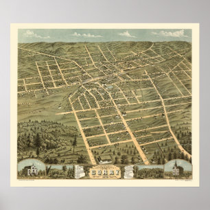 Corry, PA Panoramic Map - 1870 Poster