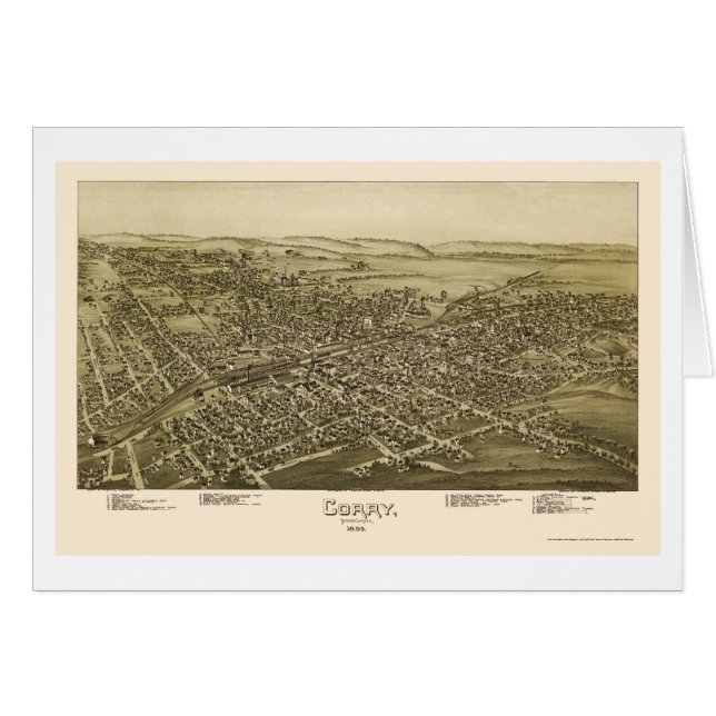 Corry, PA Panoramic Map - 1895 (Front Horizontal)