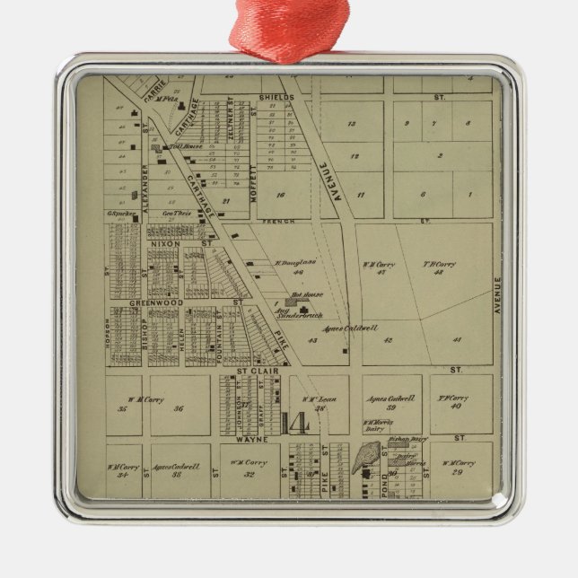 Corryville, Ohio Metal Tree Decoration (Front)